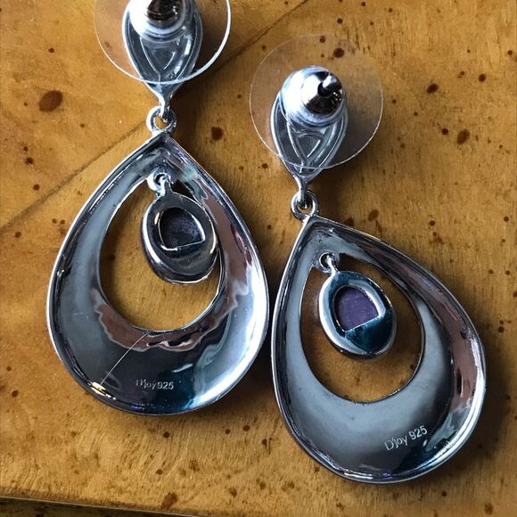 Natural Star Ruby Sterling Silver Earrings Discounted - Picture 6 of 6